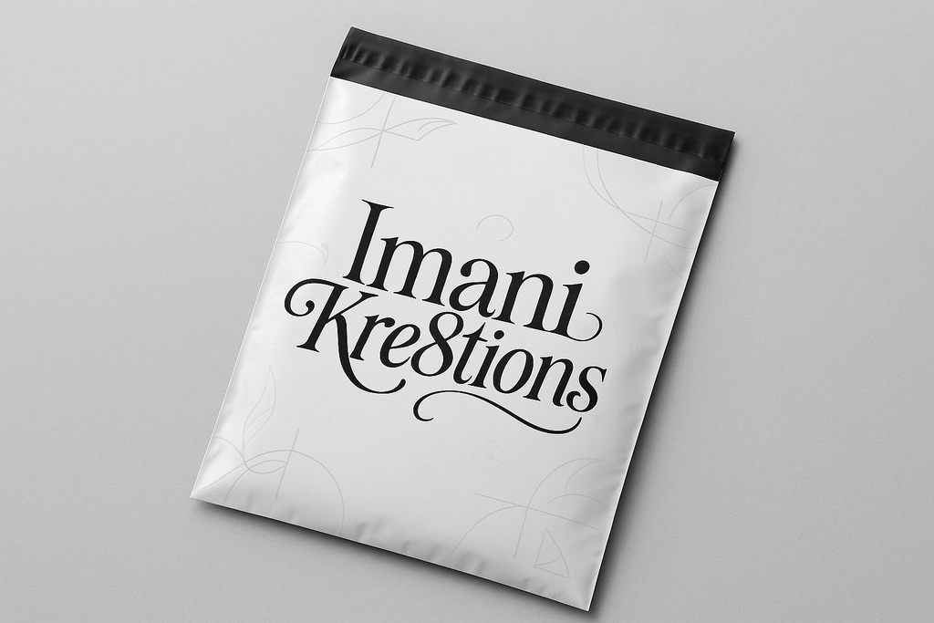 polymailer with imani kre8tions logo